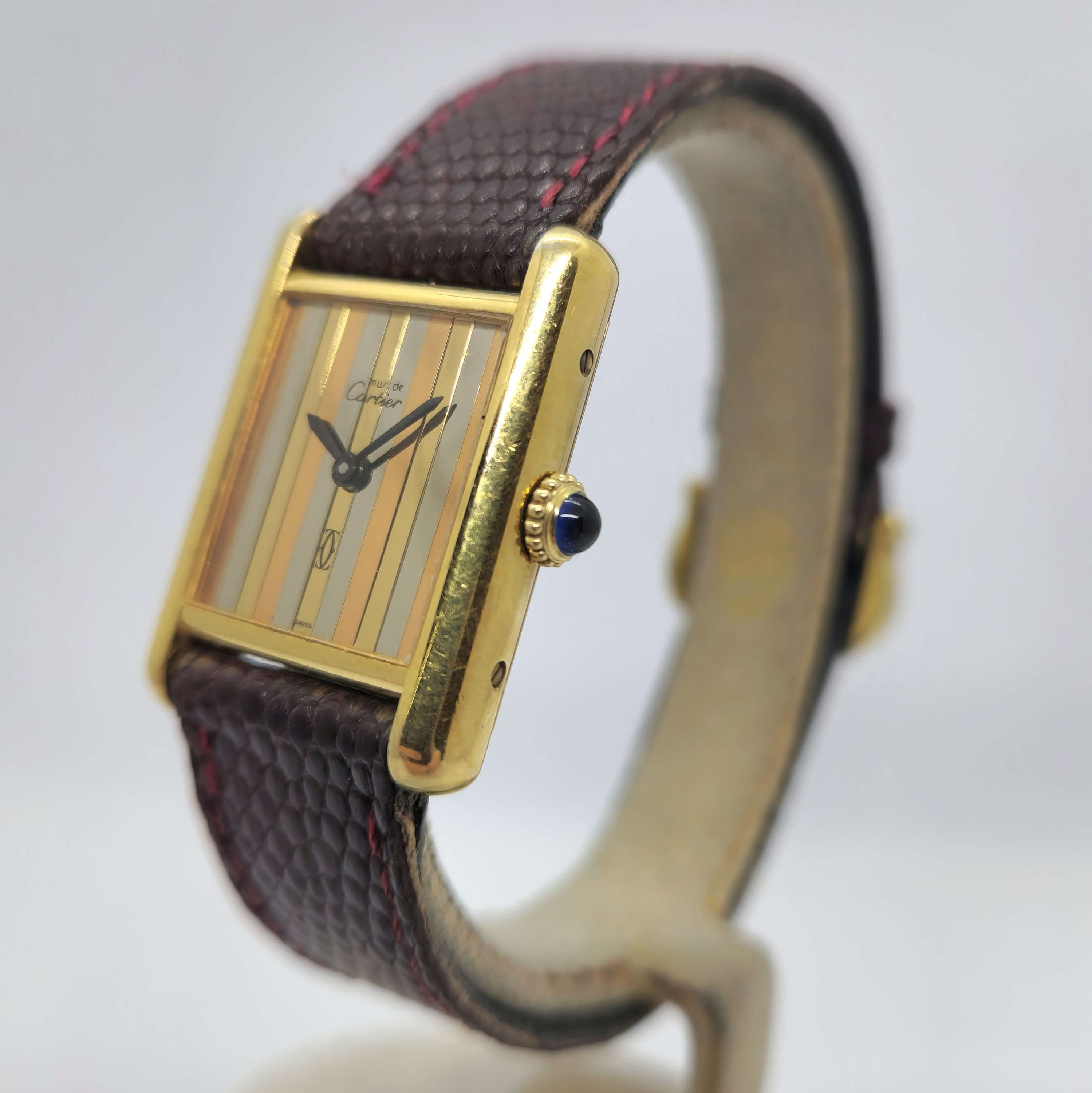 Must de Cartier Tank Vermeil Trinity Dama — Joyería Recoleta