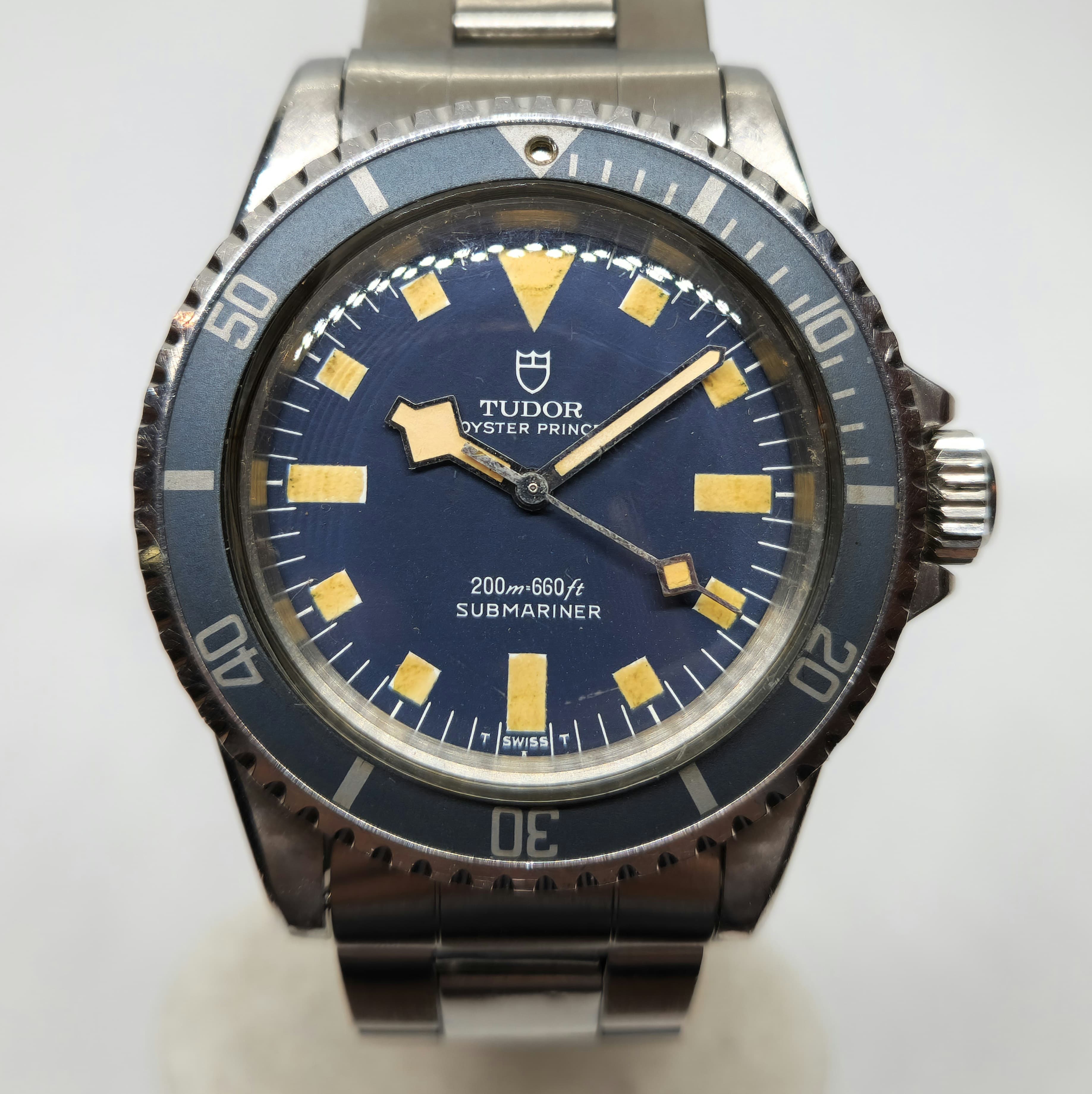 Reloj de buceo Tudor Submariner Snowflake acero azul con índices luminosos en Joyería Recoleta