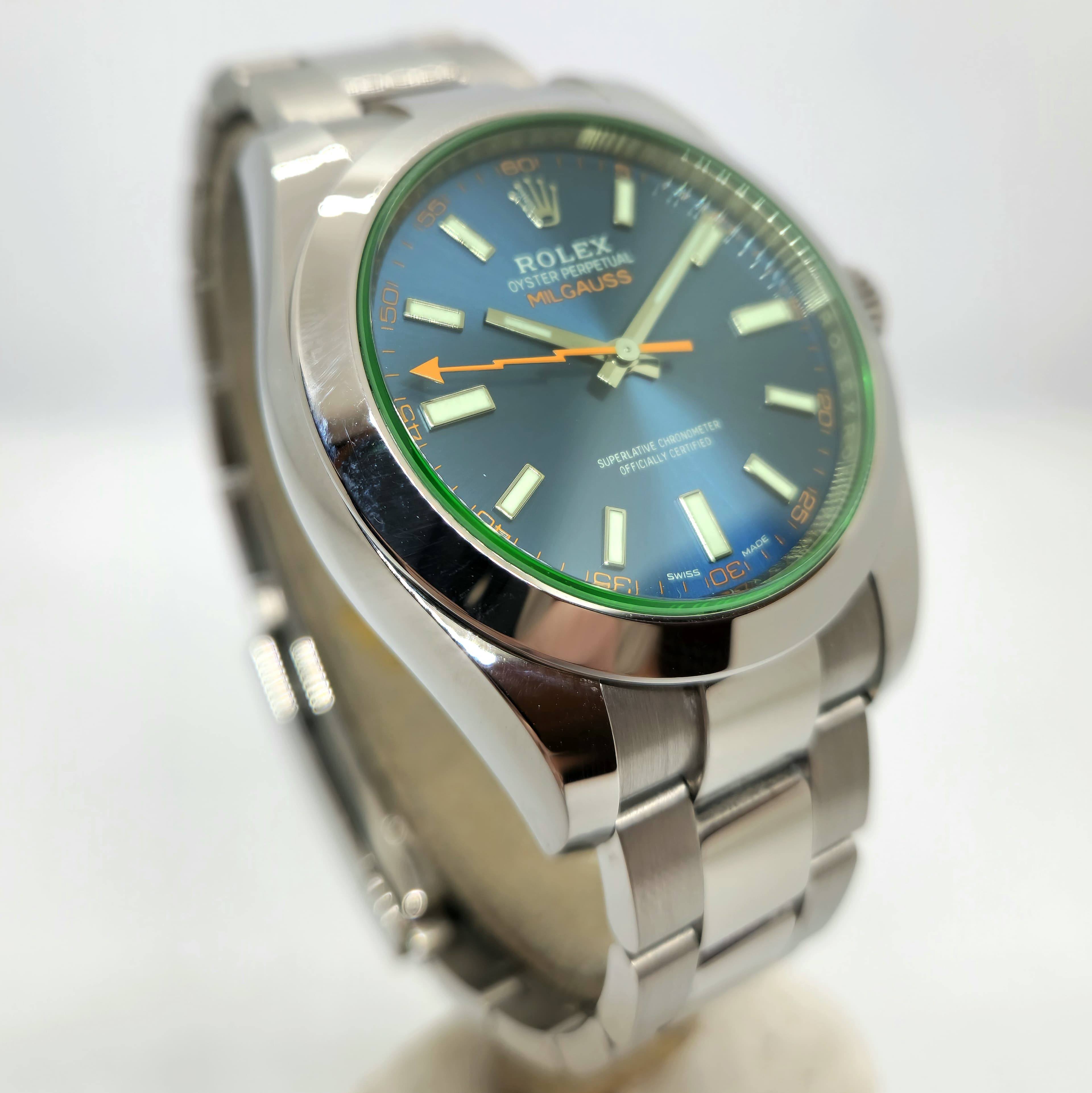Rolex Milgauss ref. 116400GV Azul — Joyería Recoleta