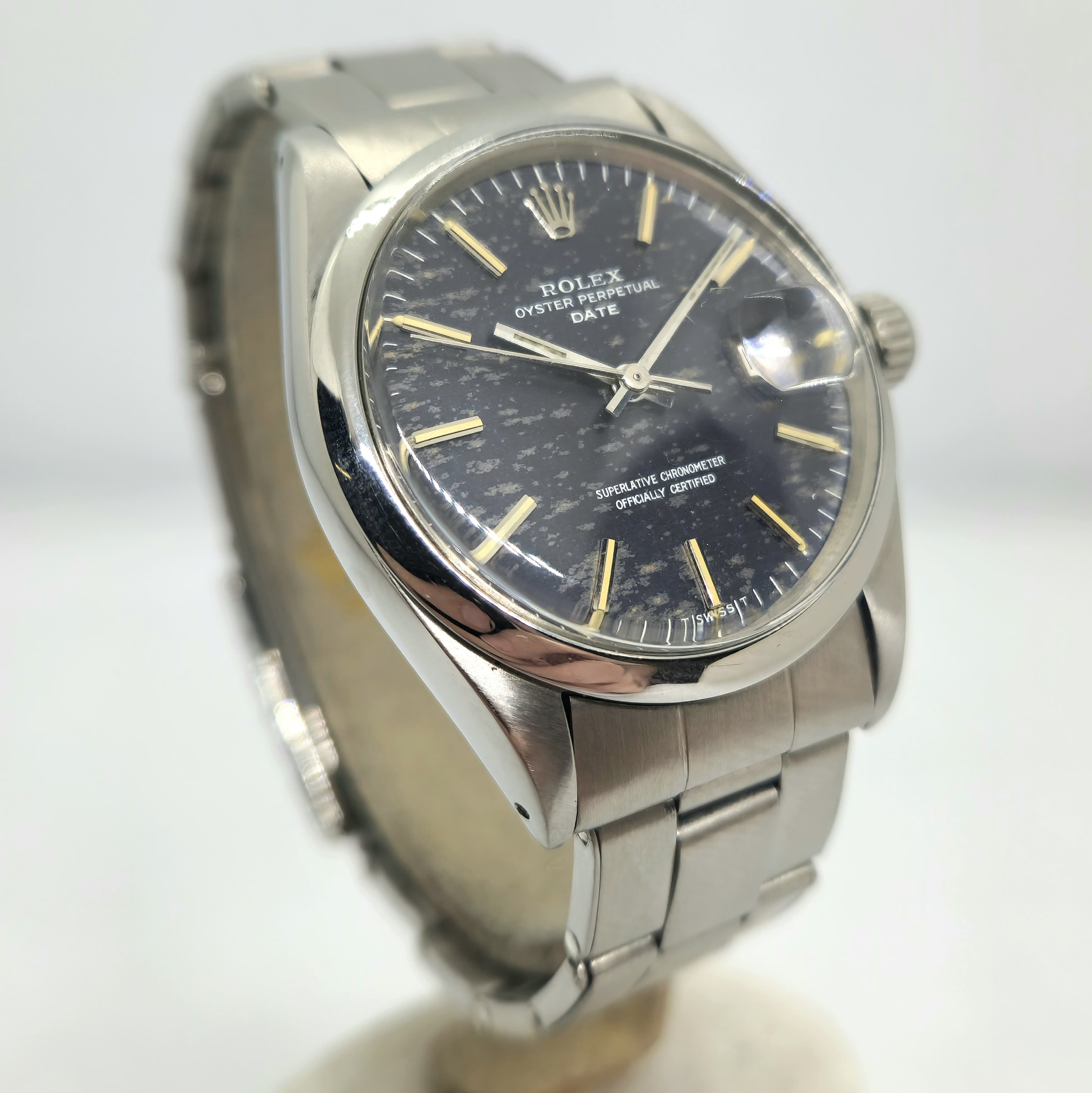Rolex Date ref. 1500 Linen Azul — Joyería Recoleta