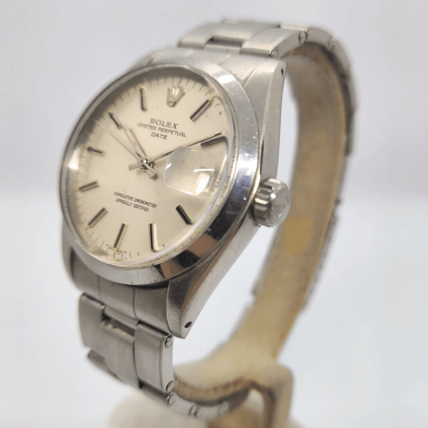 Rolex Date ref. 1500 Linen Dial — Joyería Recoleta