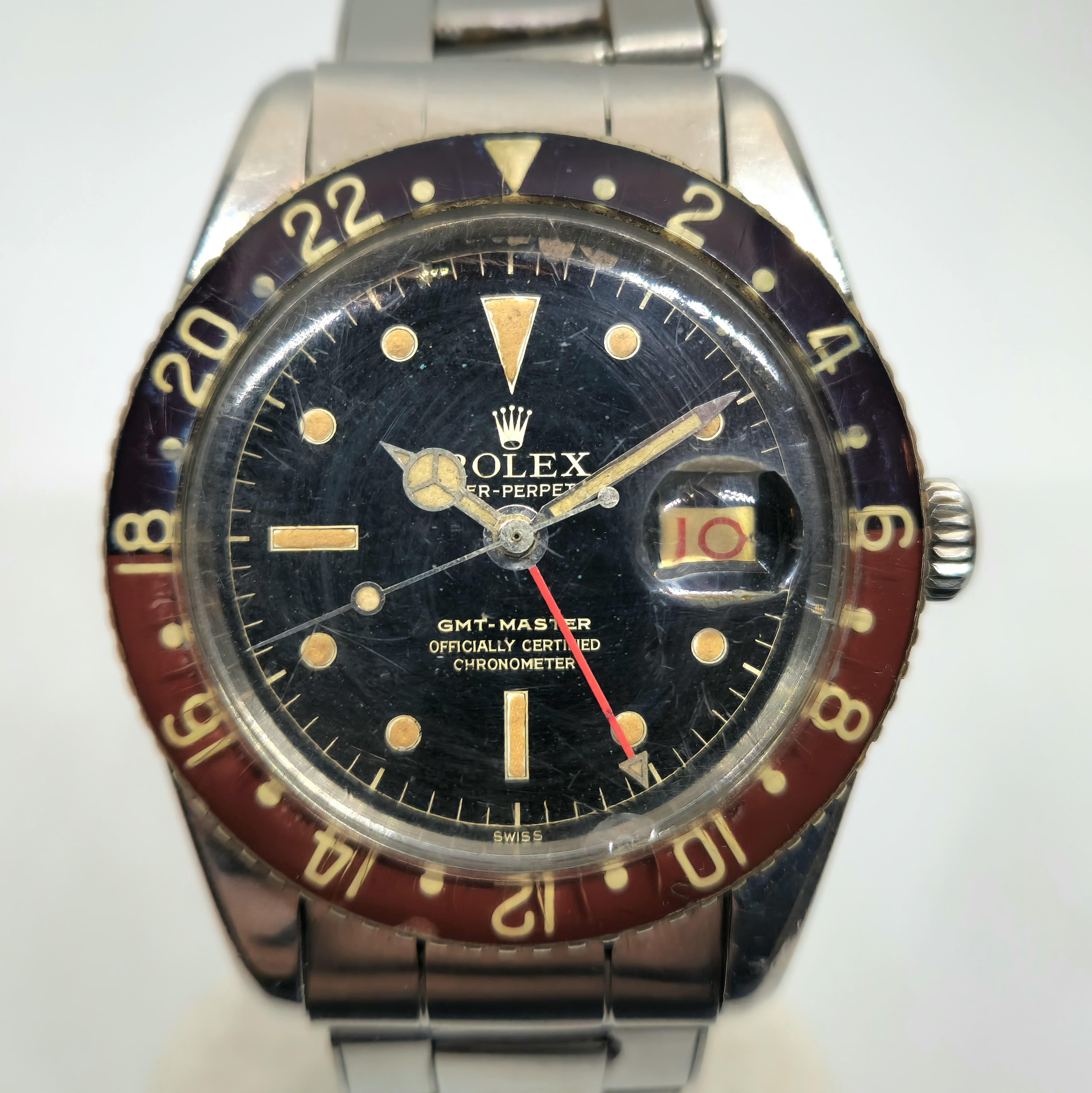 Reloj Rolex GMT-Master ref. 6542 acero inoxidable bisel pepsi vintage en Joyería Recoleta