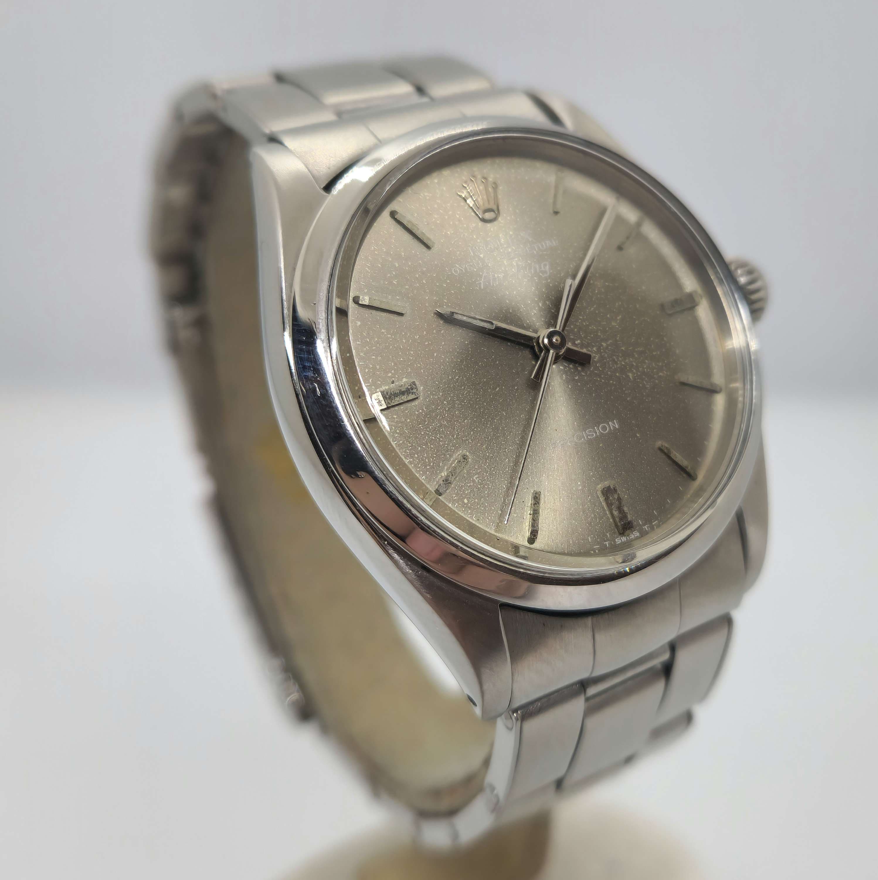 Rolex Air-King ref. 5500 cuad. Gris Oscuro — Joyería Recoleta
