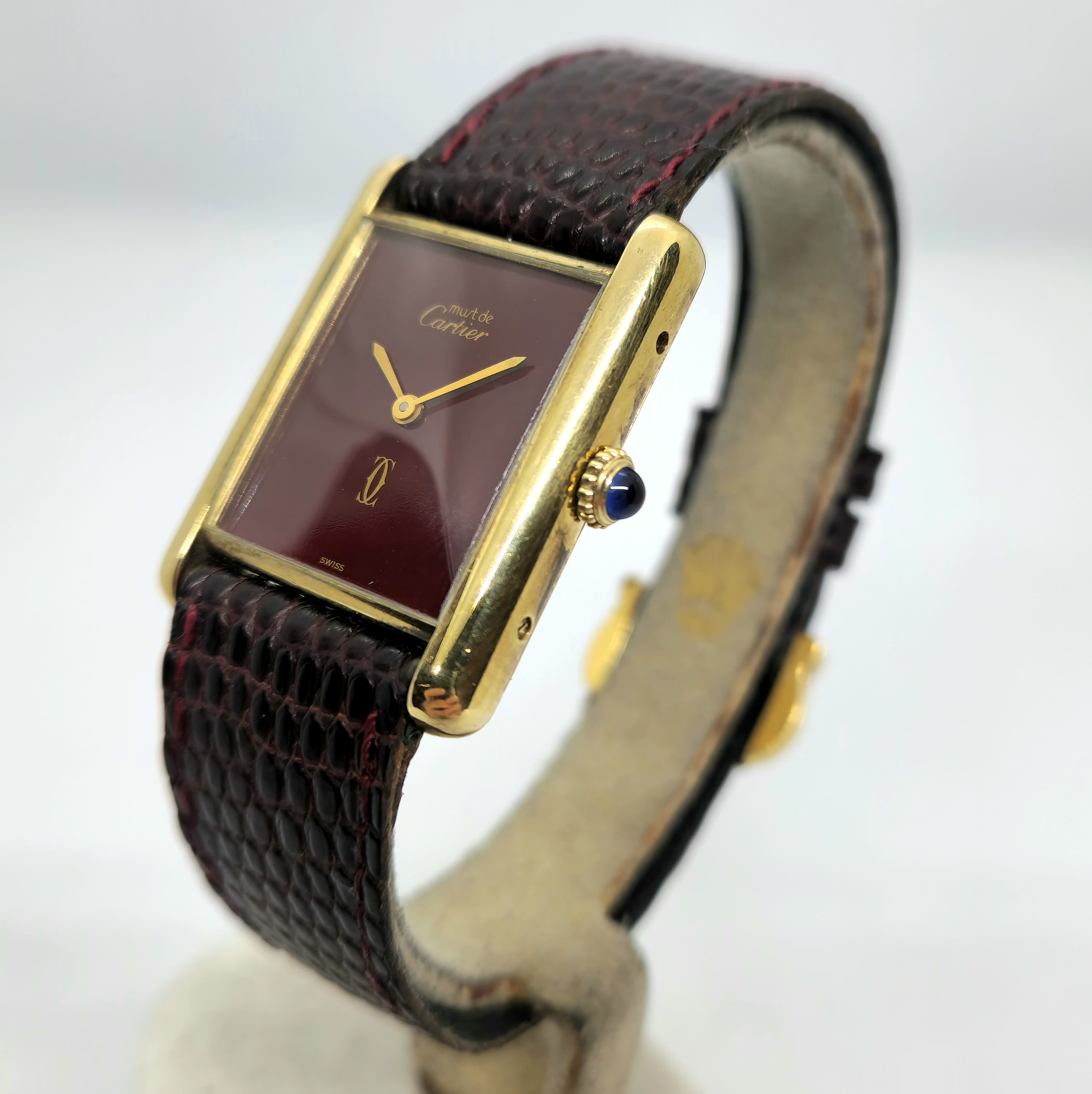 Must de Cartier Tank Vermeil Marron — Joyería Recoleta