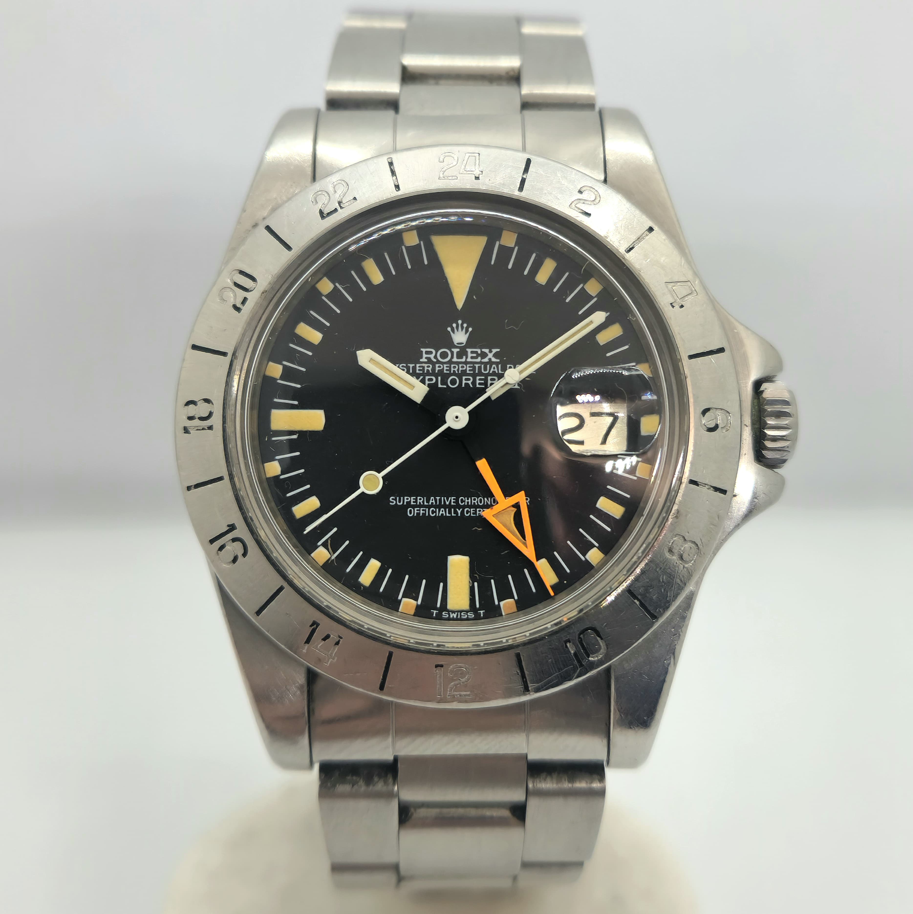 Reloj Rolex Explorer II ref. 1655 acero inoxidable esfera negra aguja naranja en Joyería Recoleta