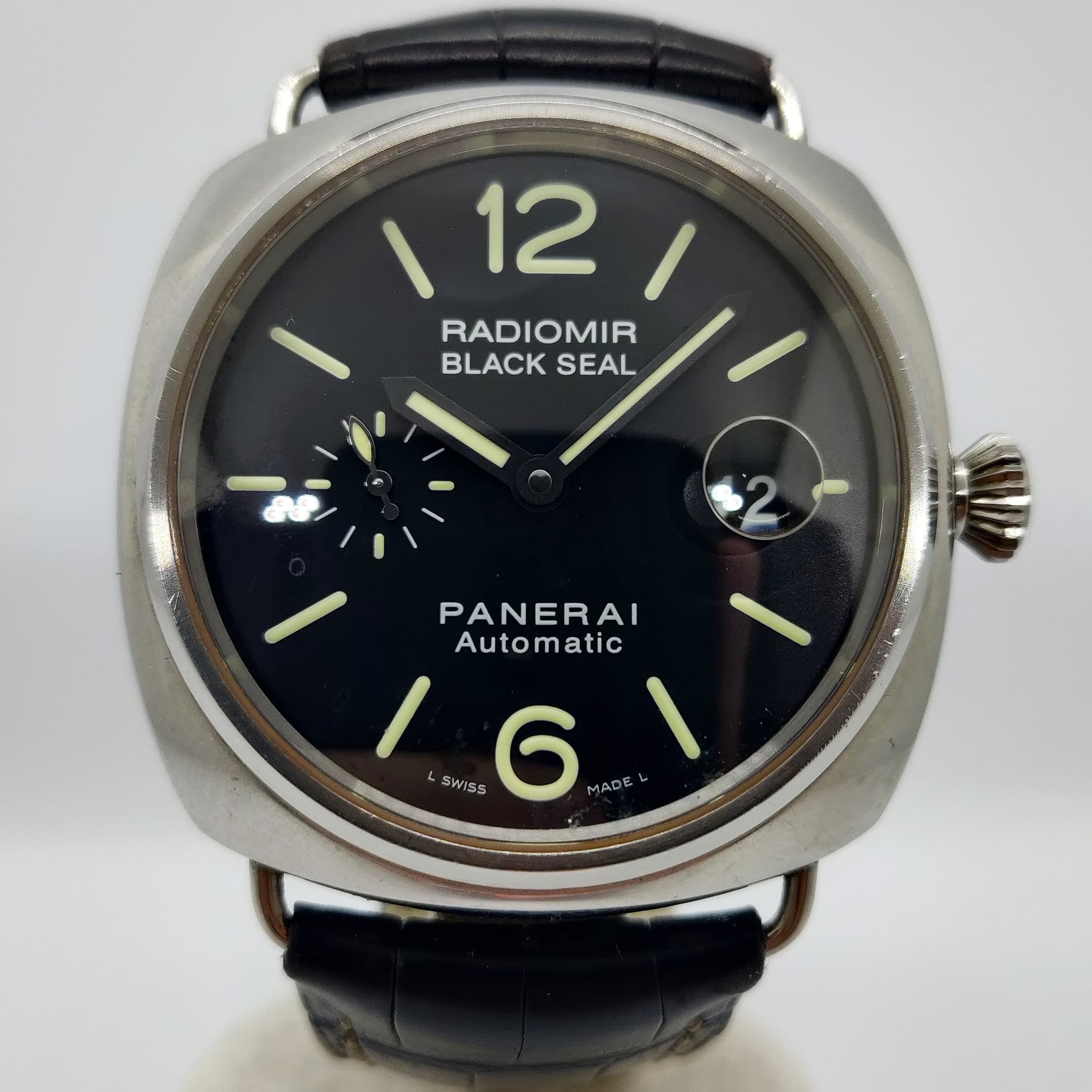 Reloj Panerai Radiomir Black Seal automático acero negro con segundero pequeño en Joyería Recoleta