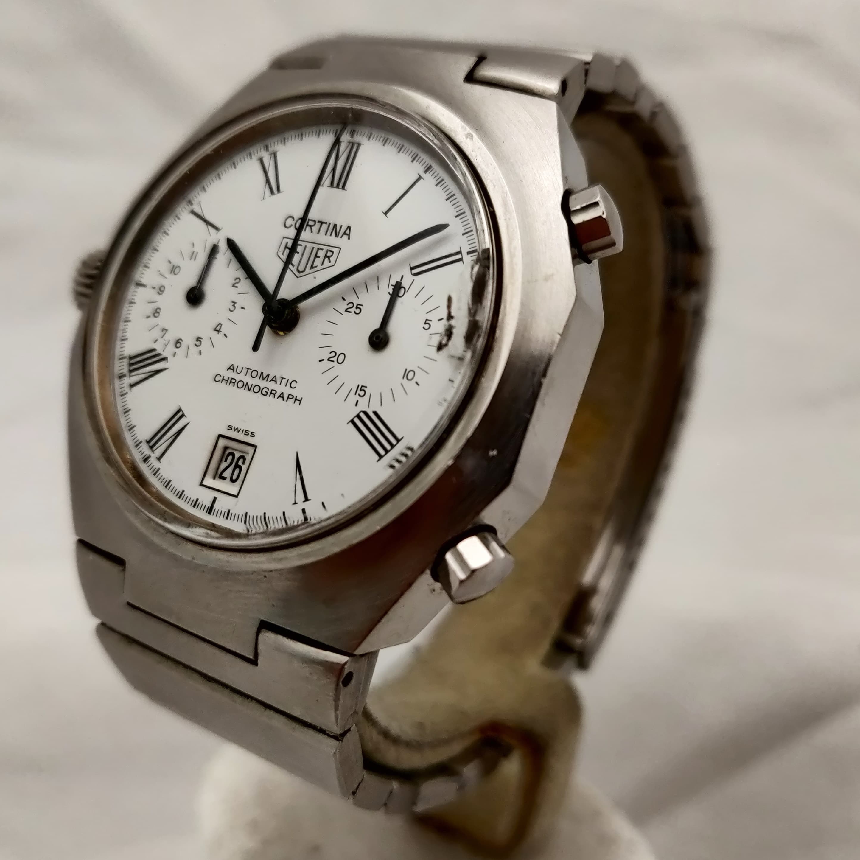 Heuer Cortina Ref. 110.233 Blanco — Joyería Recoleta