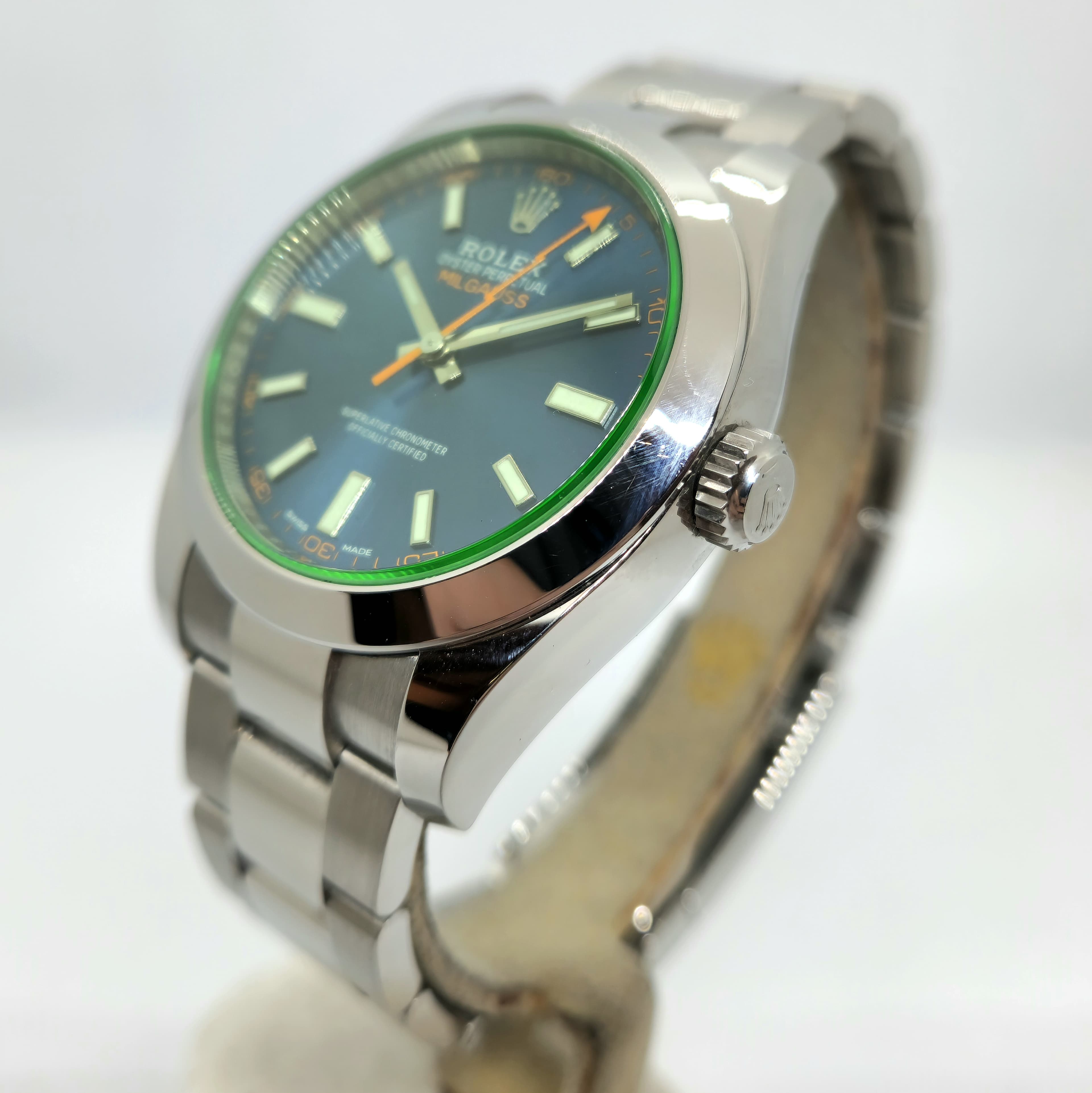 Rolex Milgauss ref. 116400GV Azul — Joyería Recoleta
