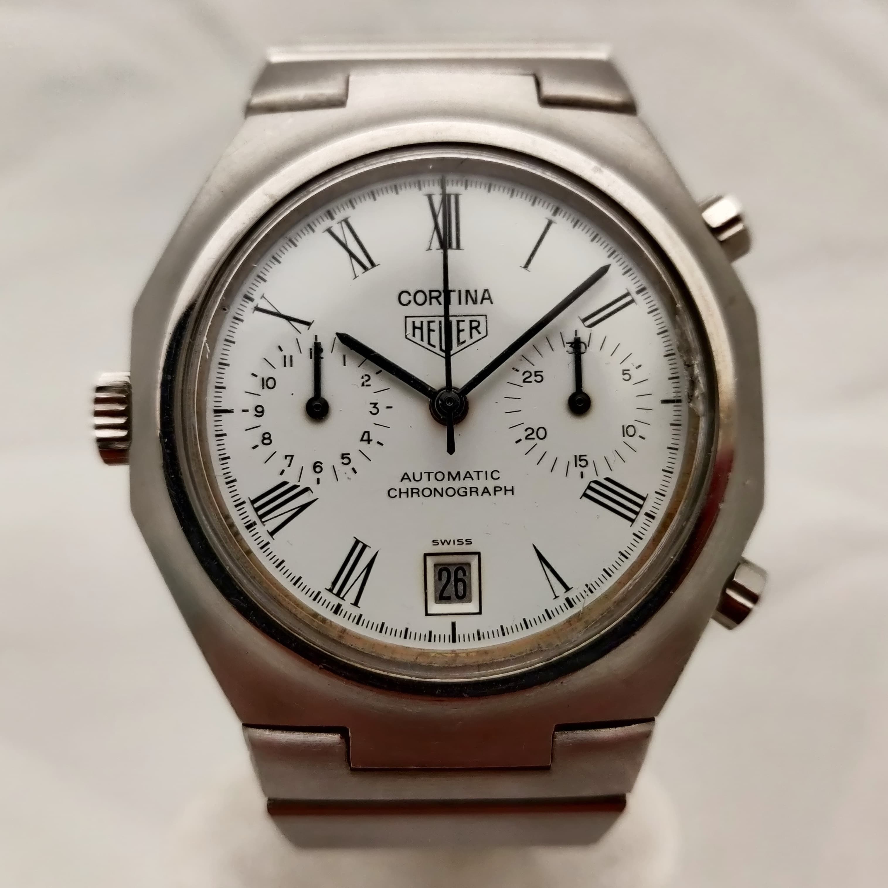 Heuer Cortina Ref. 110.233 Blanco — Joyería Recoleta