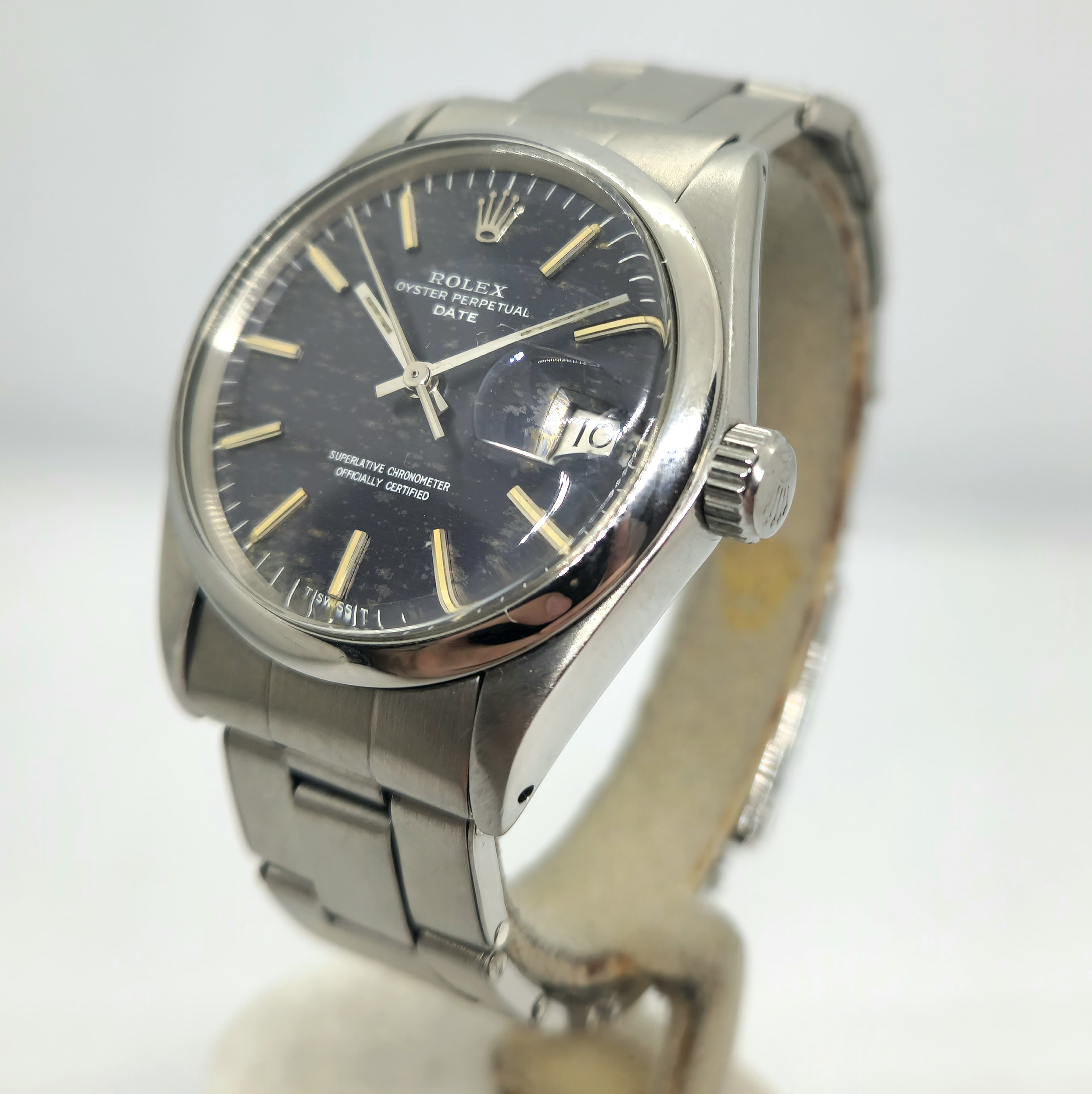 Rolex Date ref. 1500 Linen Azul — Joyería Recoleta