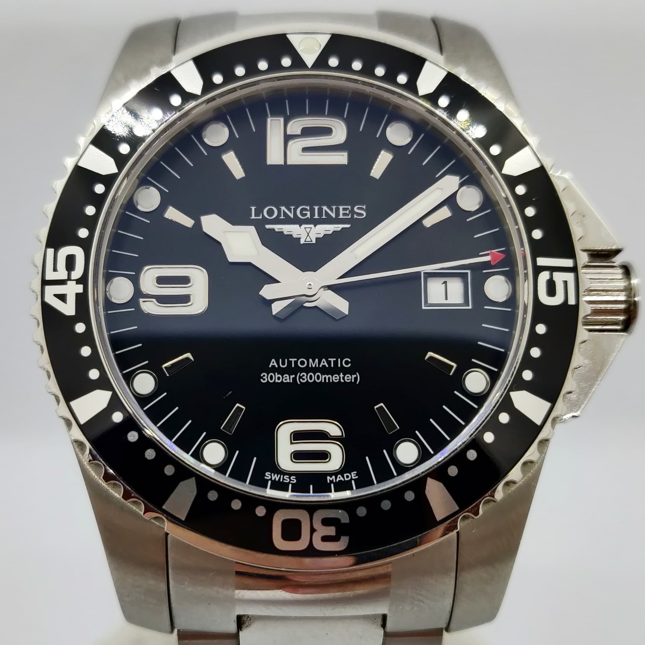Reloj Longines HydroConquest 41mm acero inoxidable dial negro automático 300m en Joyería Recoleta