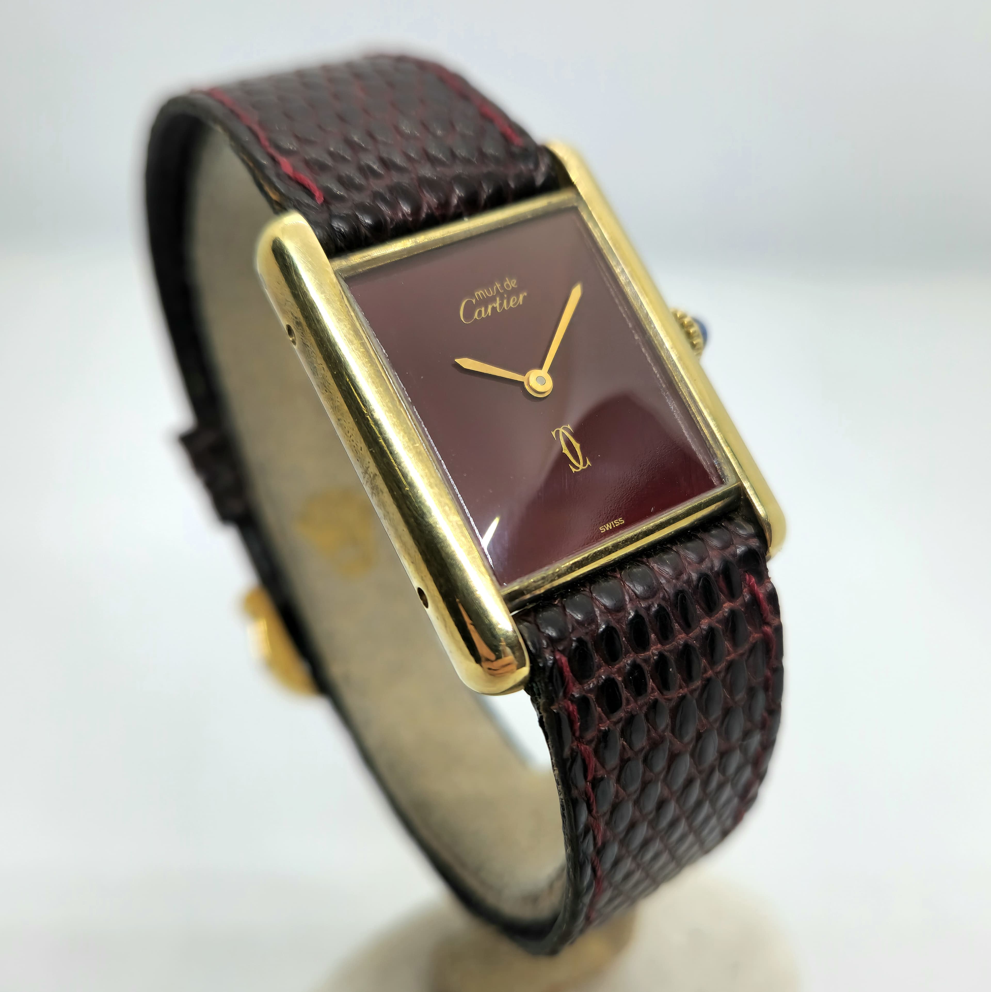 Must de Cartier Tank Vermeil Marron — Joyería Recoleta