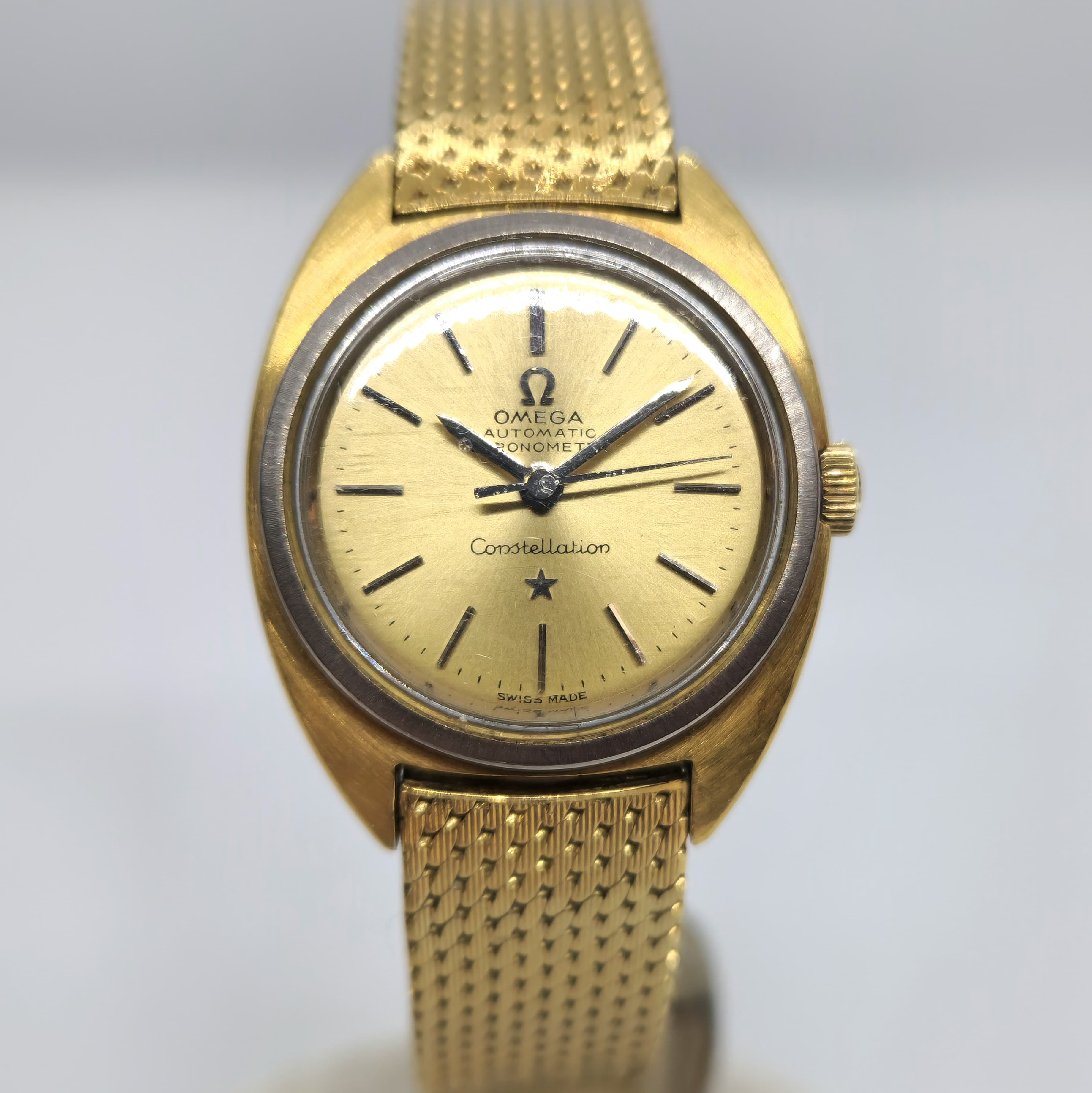 Reloj Omega Constellation dama dorado automático cronómetro en Joyería Recoleta