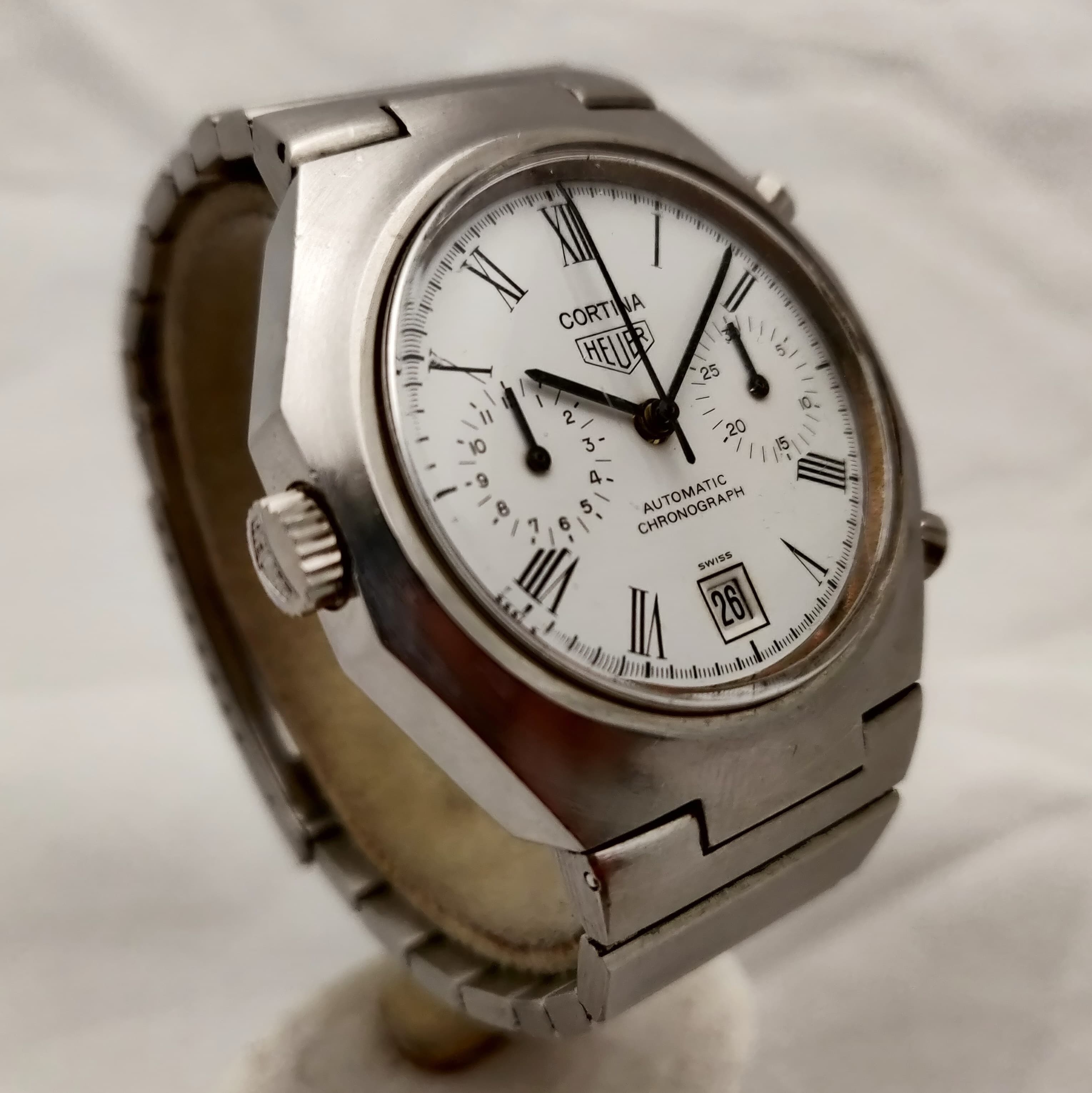 Heuer Cortina Ref. 110.233 Blanco — Joyería Recoleta