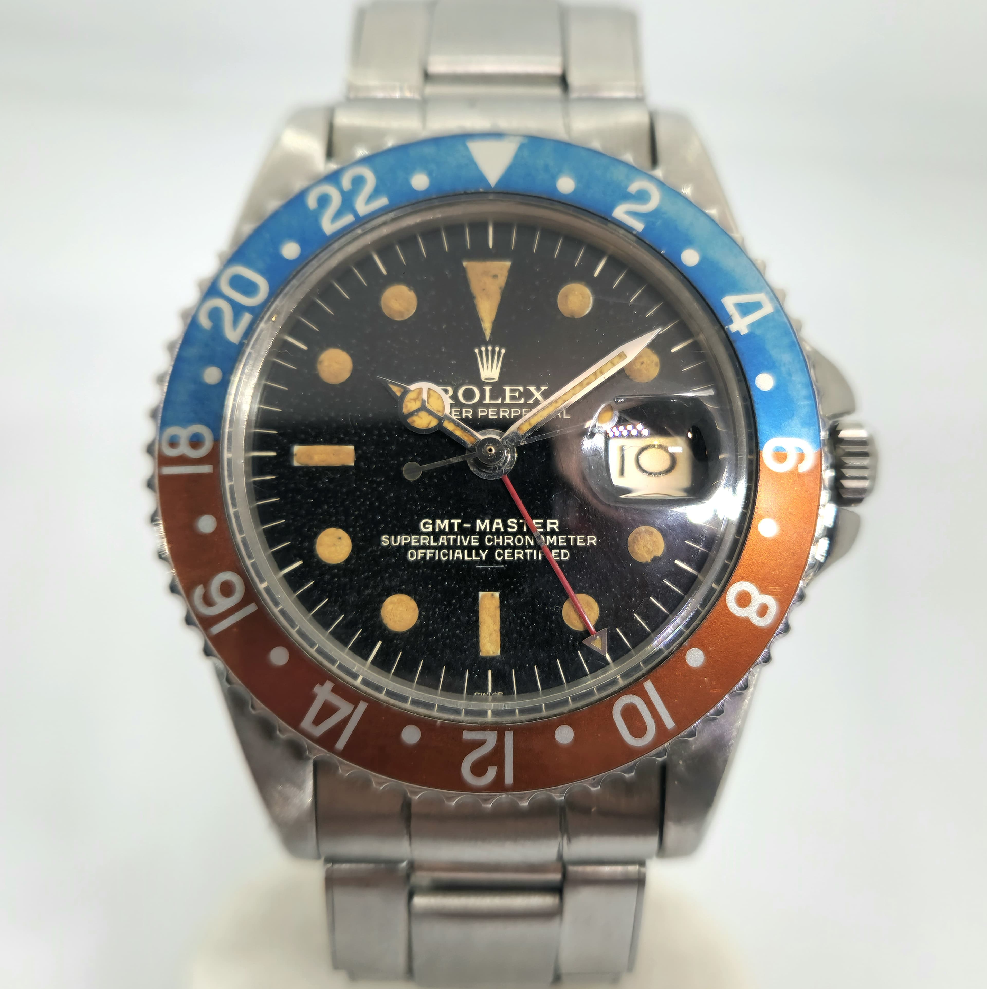 Reloj Rolex GMT-Master ref. 1675 acero inoxidable bisel Pepsi azul rojo en Joyería Recoleta