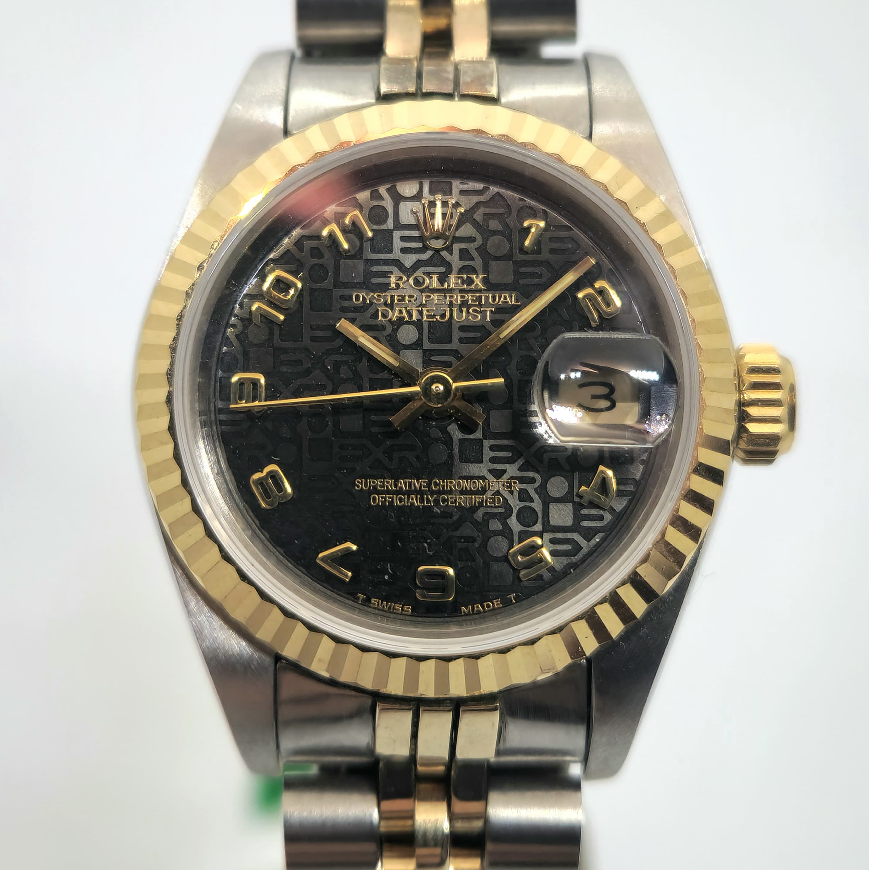 Reloj Rolex Datejust ref. 69173 acero y oro amarillo esfera negra jubilee en Joyería Recoleta