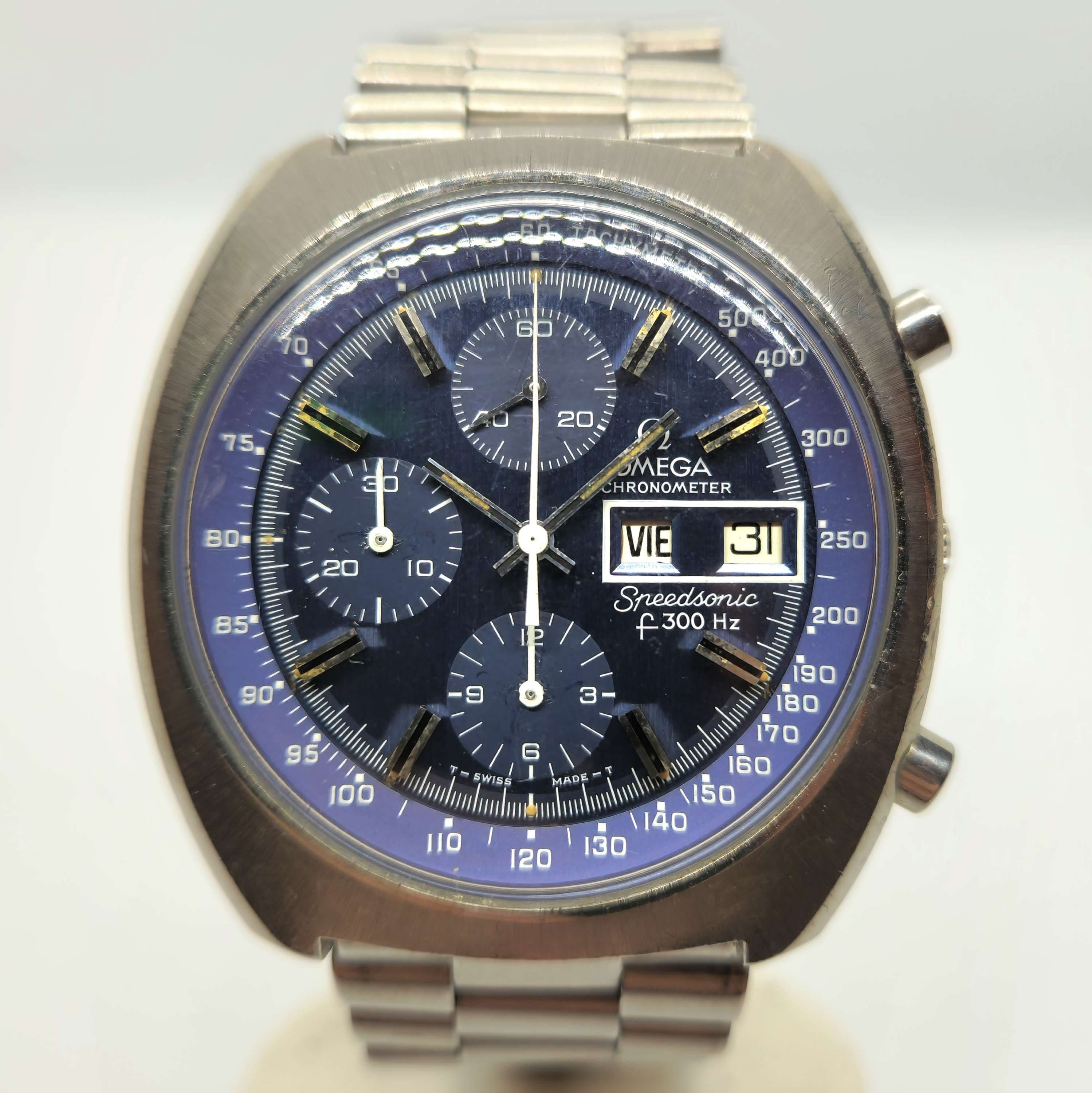 Omega Speedsonic Azul — Joyería Recoleta