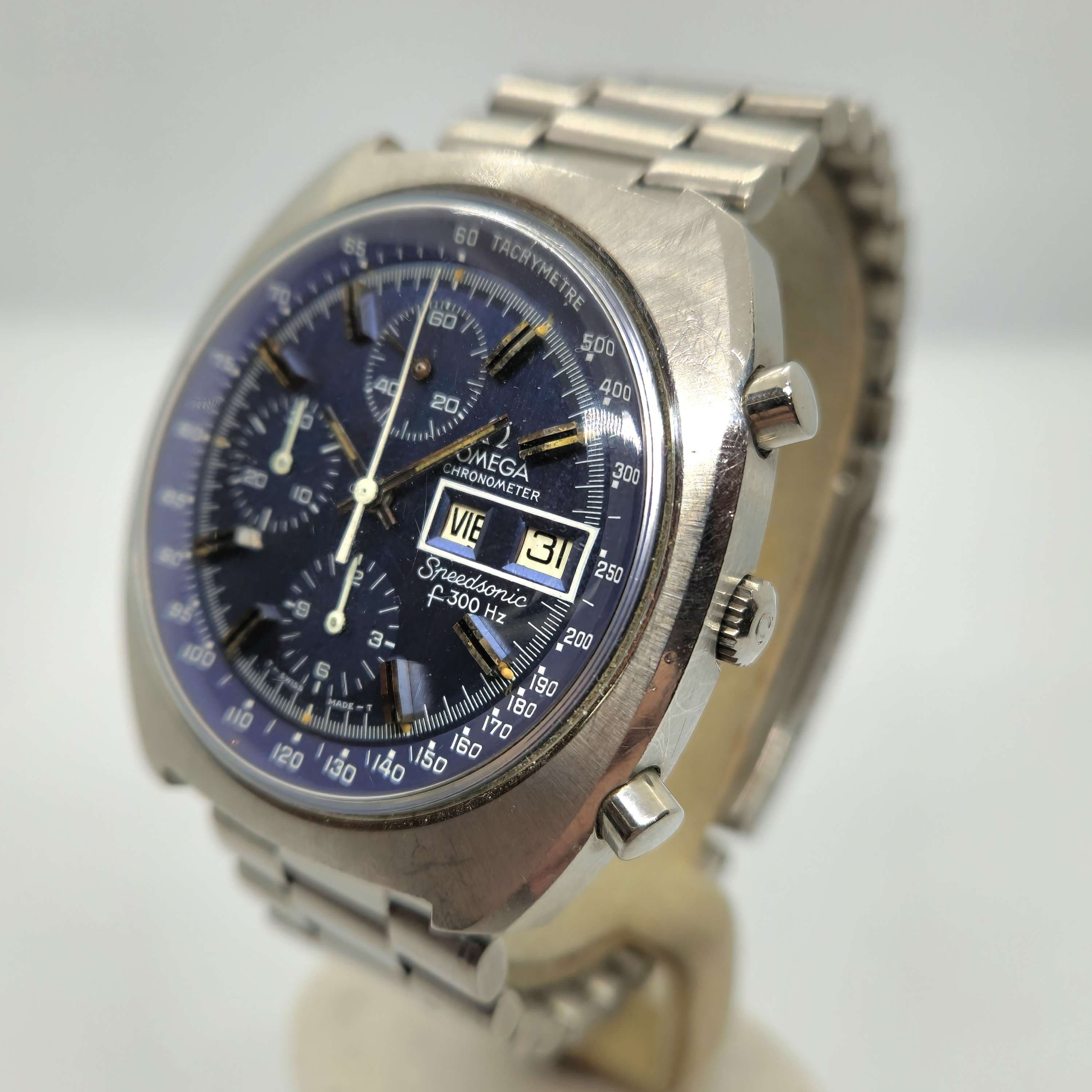 Omega Speedsonic Azul — Joyería Recoleta
