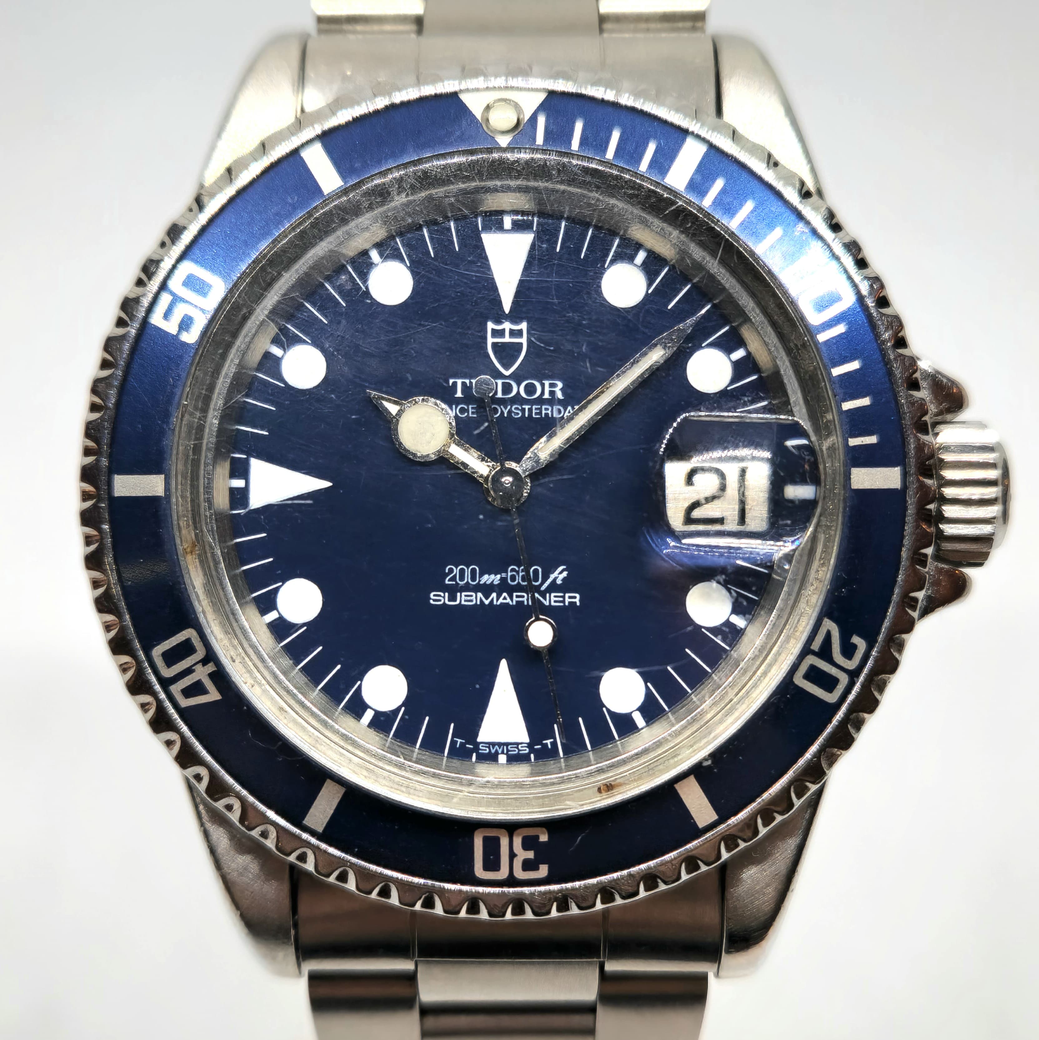Reloj Tudor Submariner acero inoxidable esfera azul bisel giratorio en Joyería Recoleta