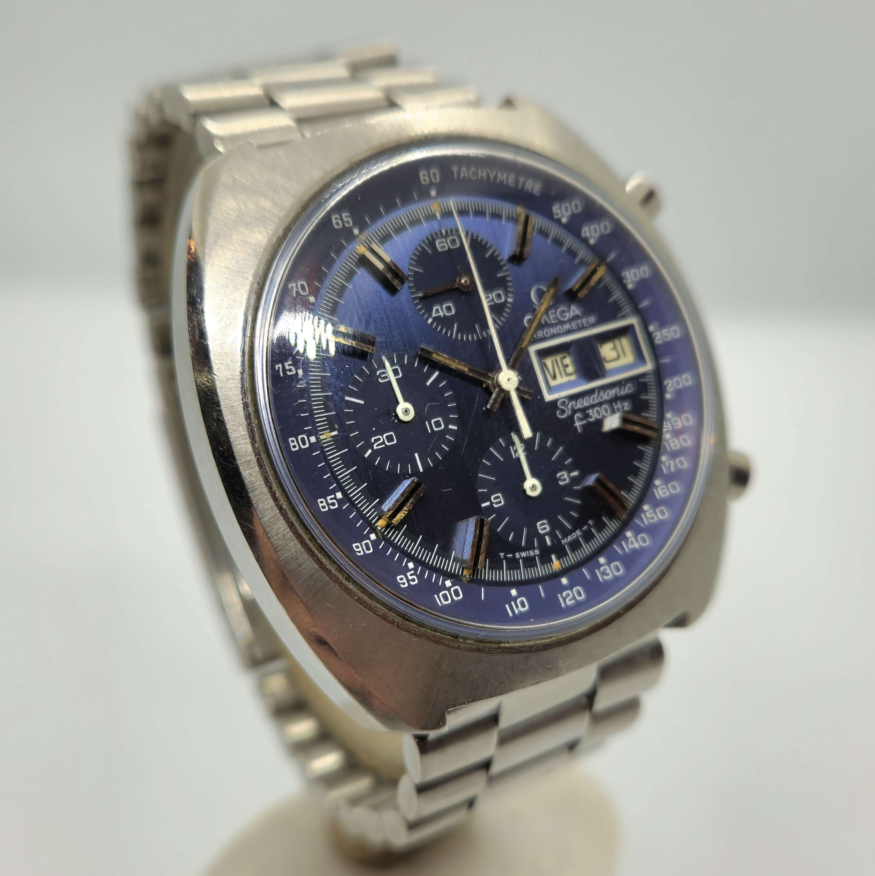 Omega Speedsonic Azul — Joyería Recoleta