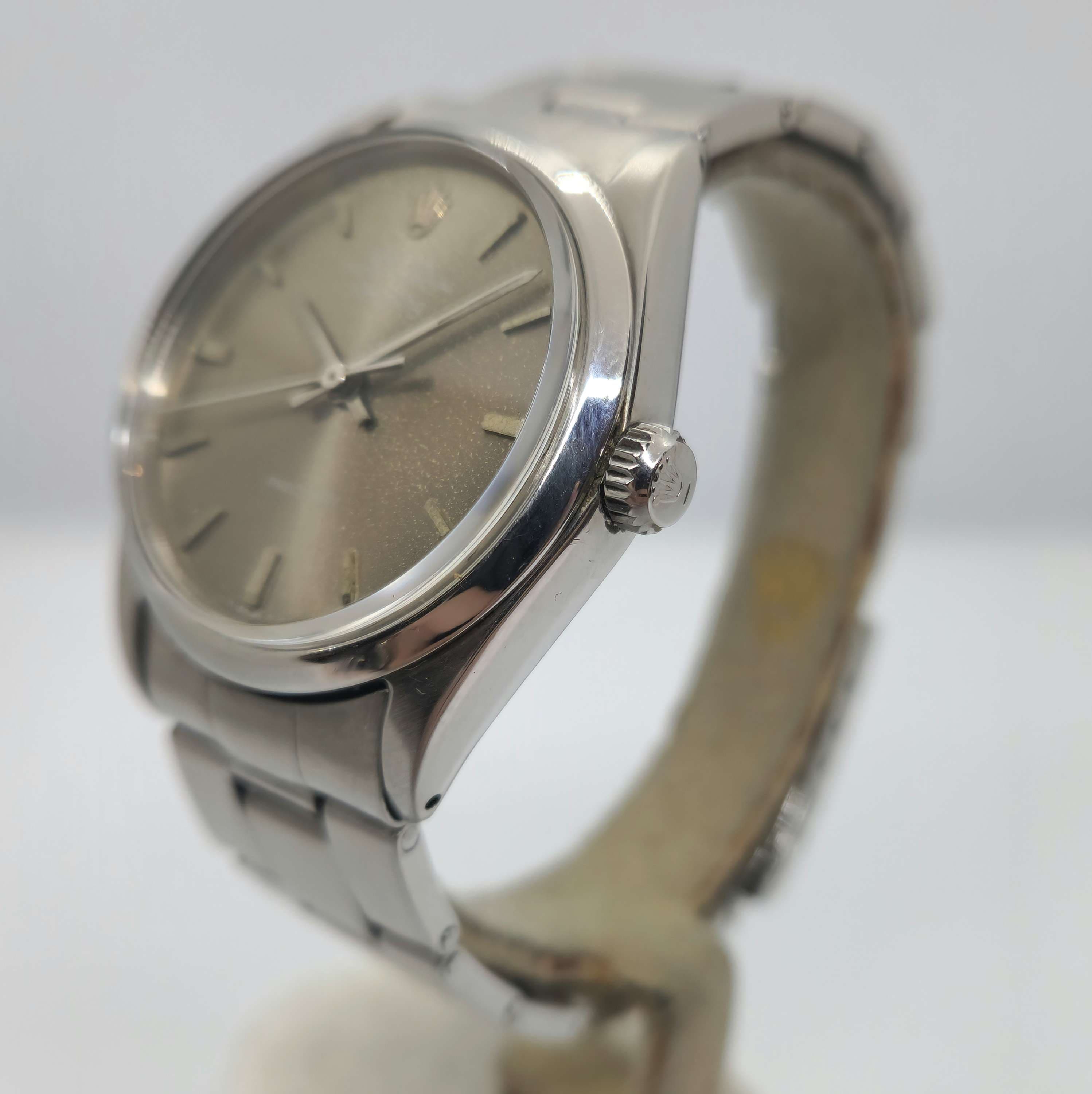 Rolex Air-King ref. 5500 cuad. Gris Oscuro — Joyería Recoleta