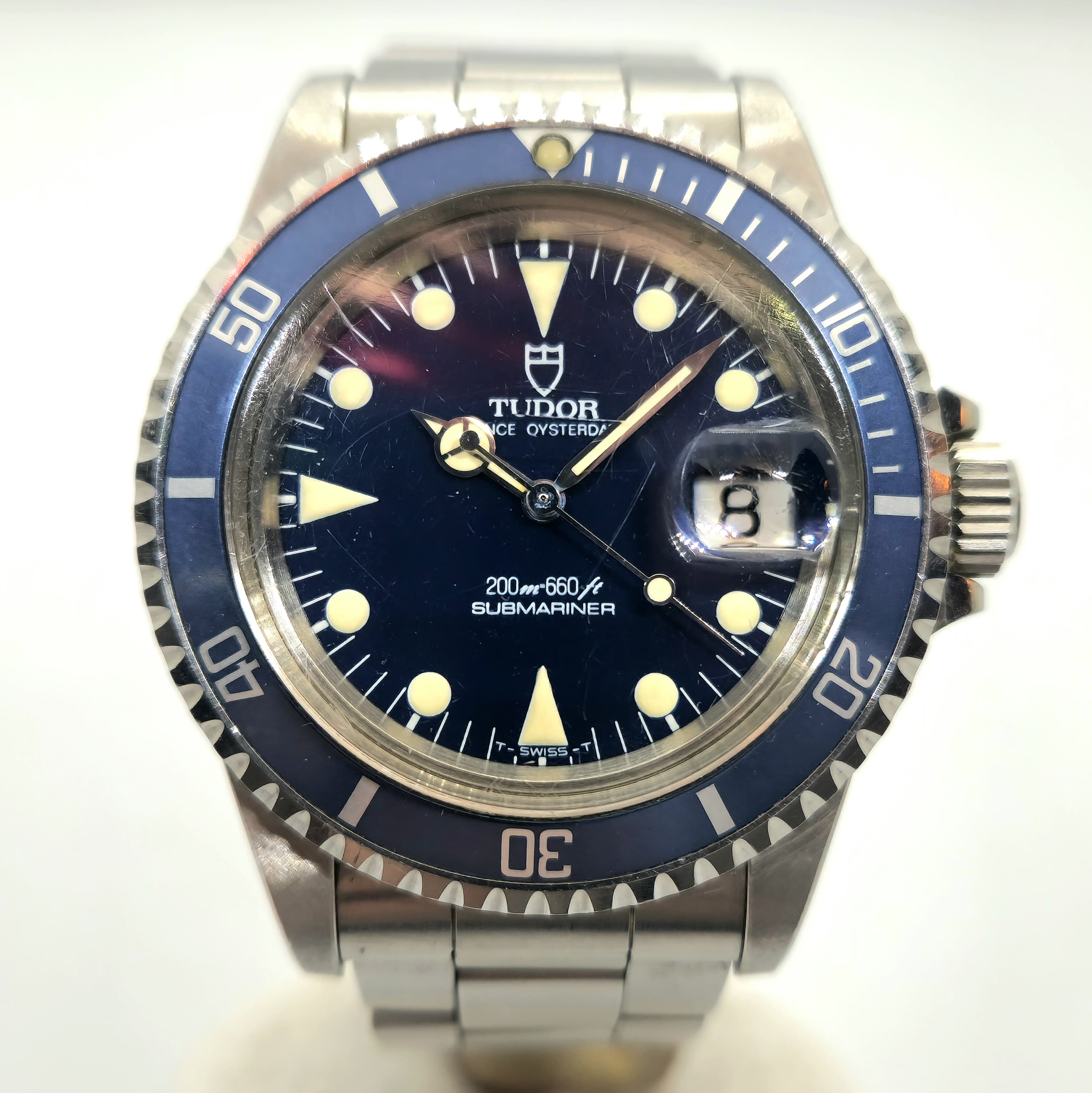 Reloj Tudor Submariner acero inoxidable esfera azul bisel giratorio en Joyería Recoleta