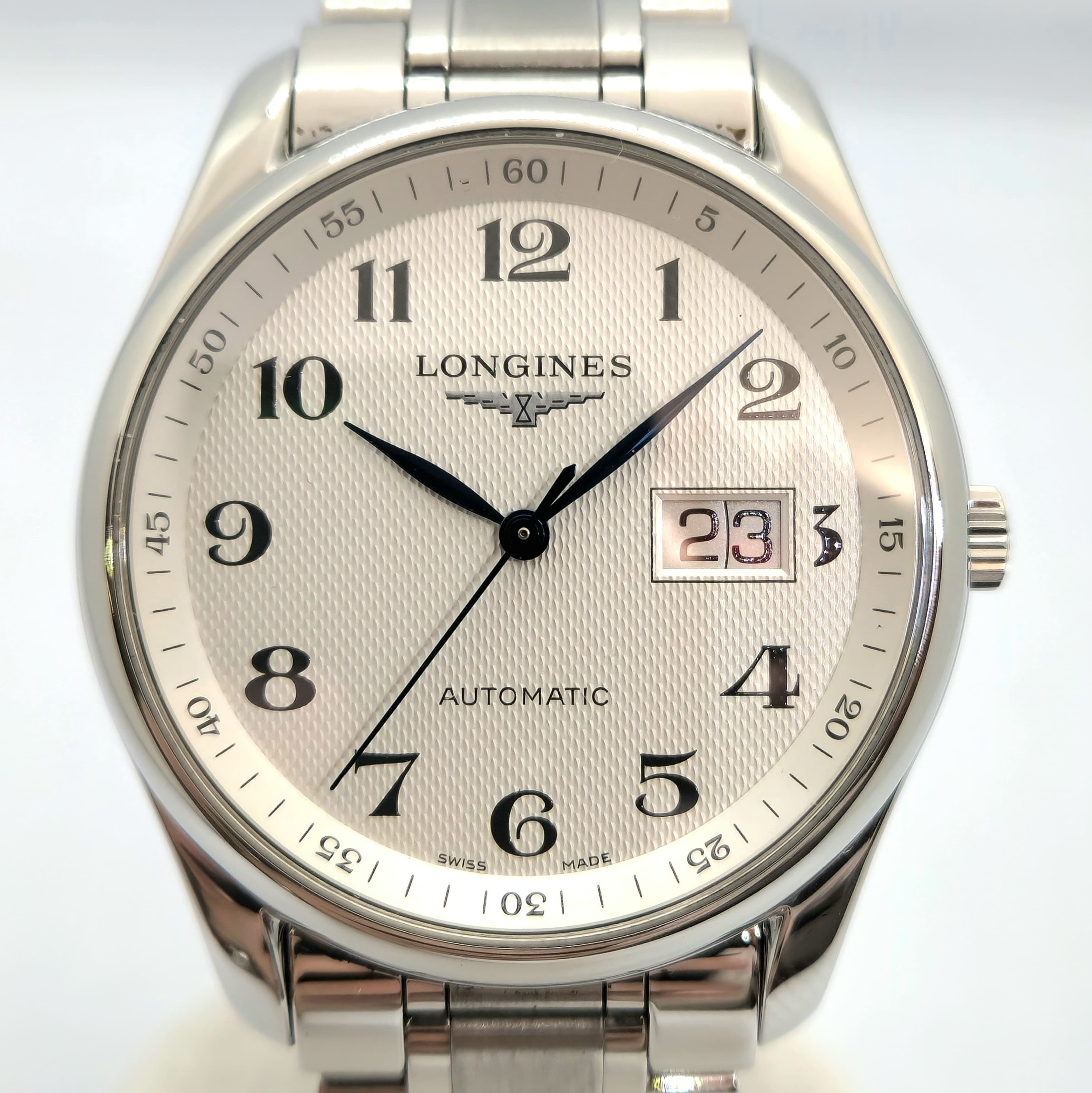 Reloj Longines Master Collection automático acero plateado con fecha en Joyería Recoleta