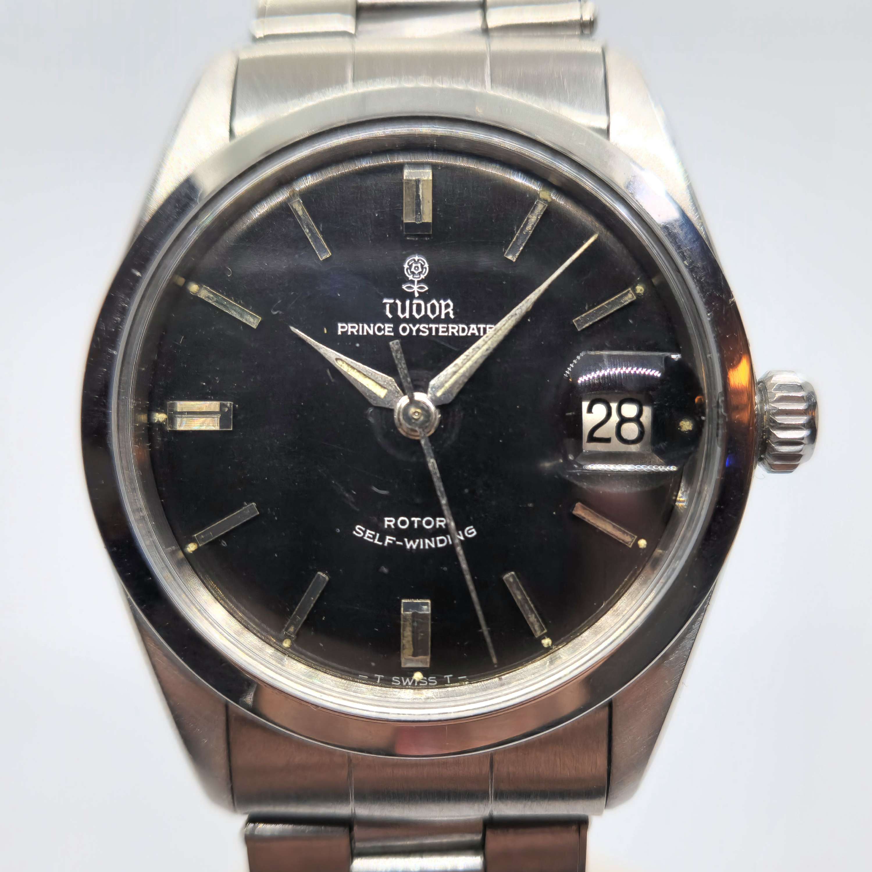 Reloj Tudor Prince Oysterdate acero inoxidable cuadrante negro vintage en Joyería Recoleta