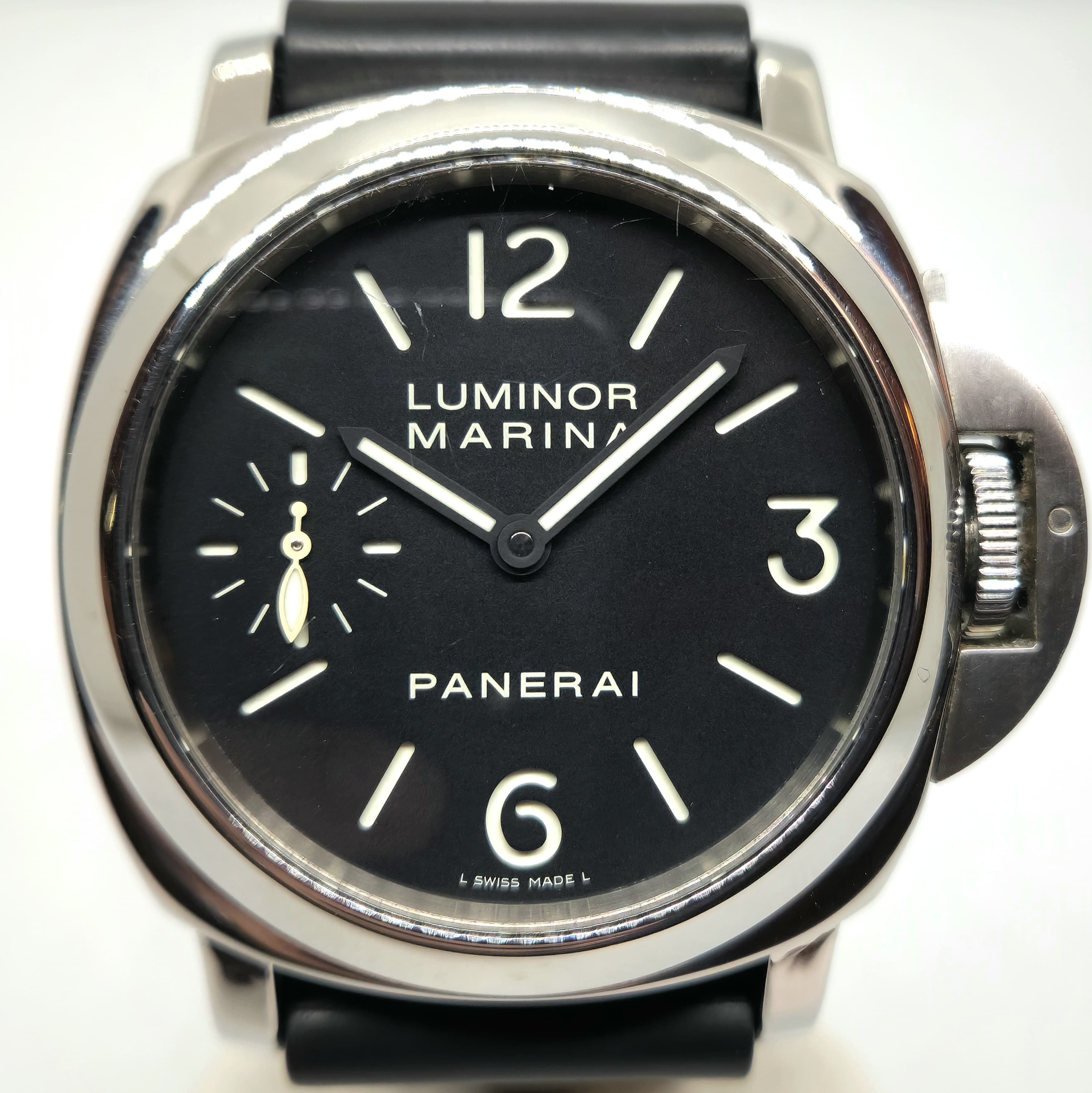 Reloj Panerai Luminor Marina acero inoxidable dial negro caucho en Joyería Recoleta