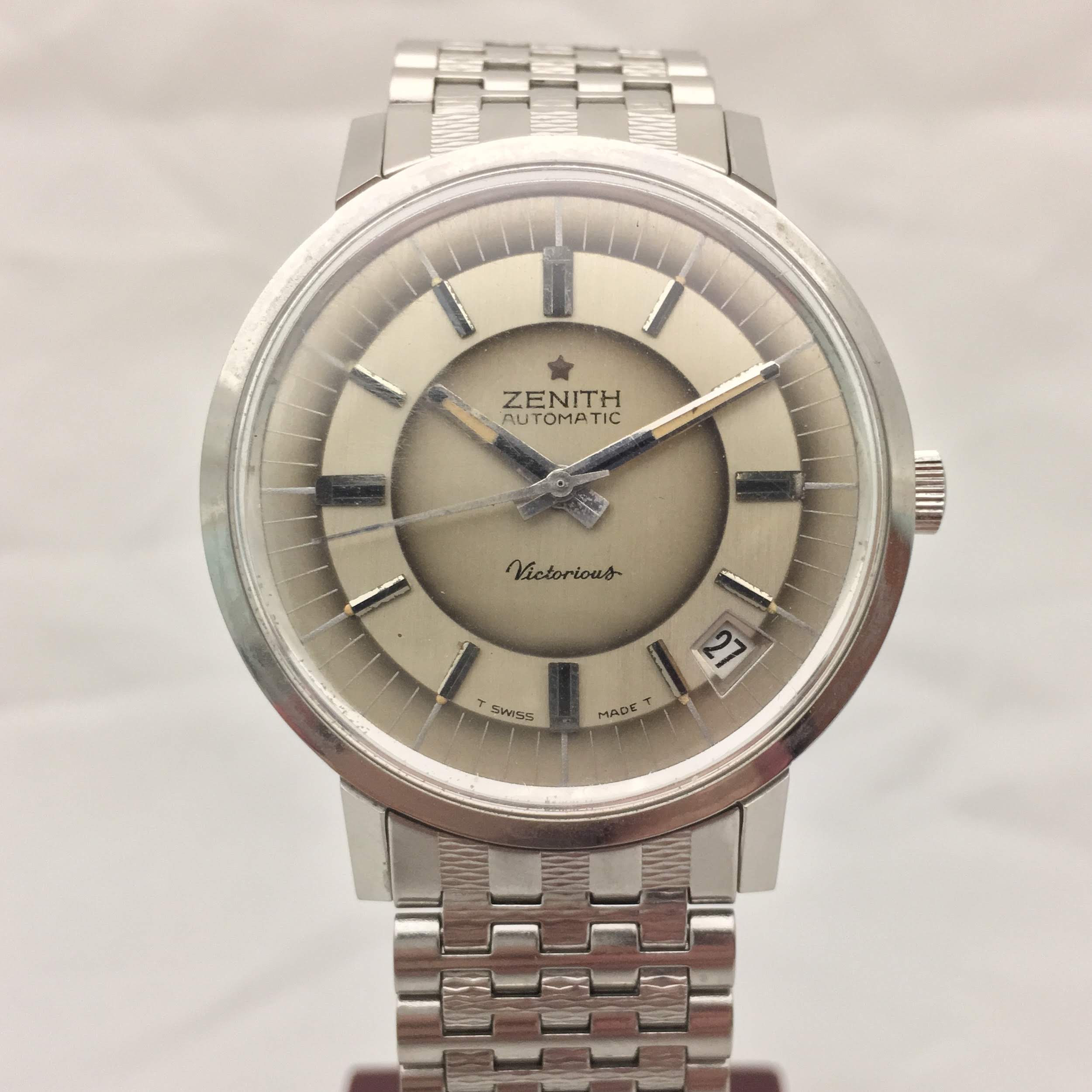 Reloj Zenith Victorious automático vintage acero inoxidable con esfera bicolor en Joyería Recoleta